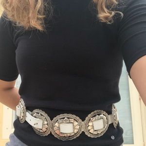 Vintage Brighton Silver Concho Belt